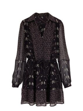 Paige Osteria Floral Silk Chiffon Dress
